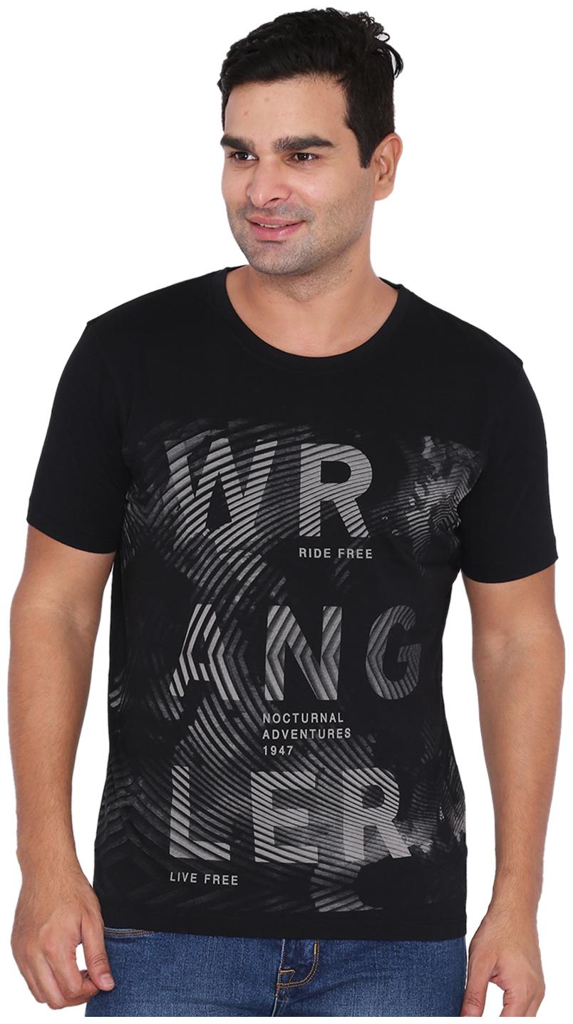 

Wrangler Men Black Regular fit Cotton Round neck T-Shirt - Pack Of 1