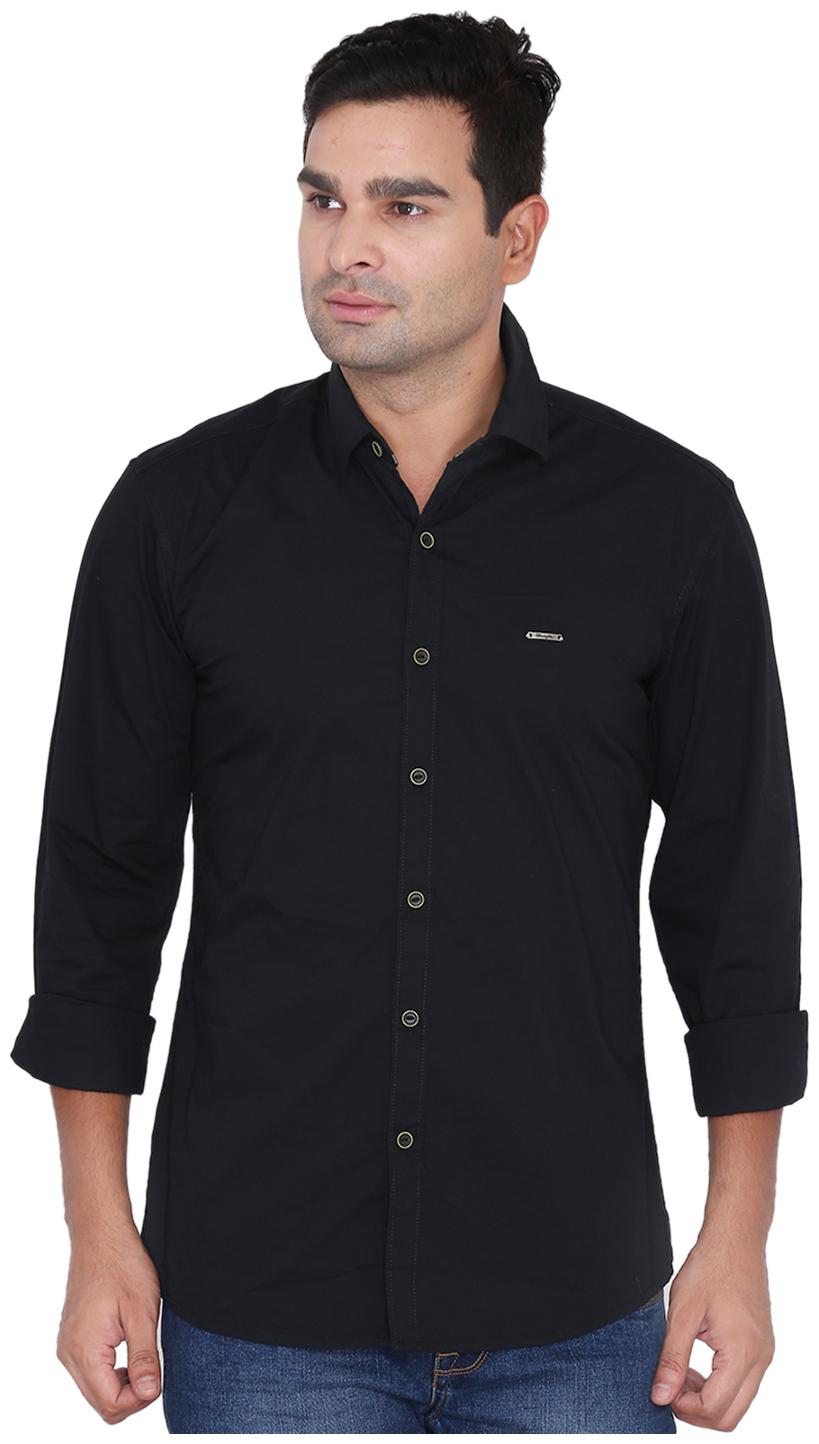 

Wrangler Men Black Solid Slim Fit Casual Shirt