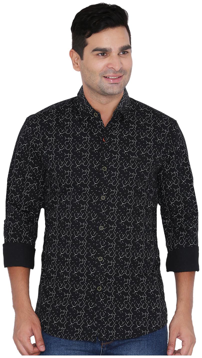 

Wrangler Men Black Printed Regular Fit Casual Shirt