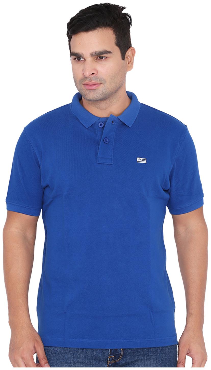 

Wrangler Men Blue Regular fit Cotton Polo collar T-Shirt - Pack Of 1
