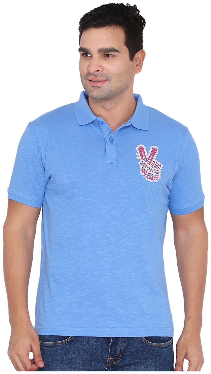 

Wrangler Men Blue Regular fit Cotton Polo collar T-Shirt - Pack Of 1