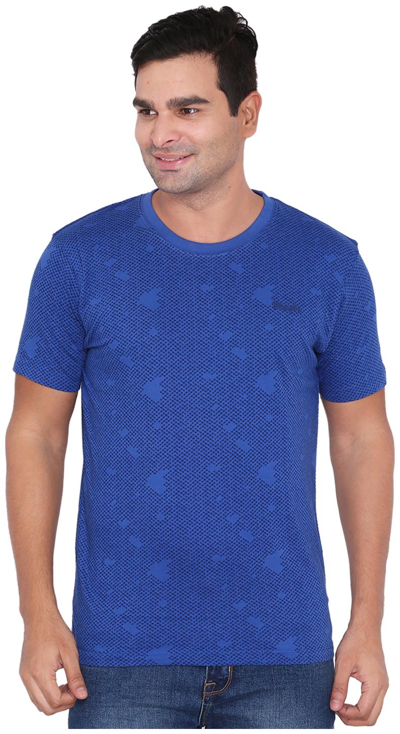 

Wrangler Men Blue Regular fit Cotton Round neck T-Shirt - Pack Of 1