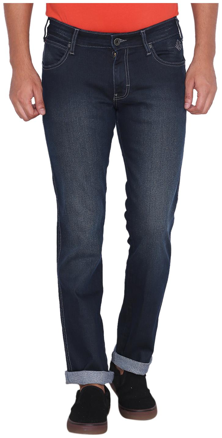 

Wrangler Men Navy Blue Tapered Fit Jeans
