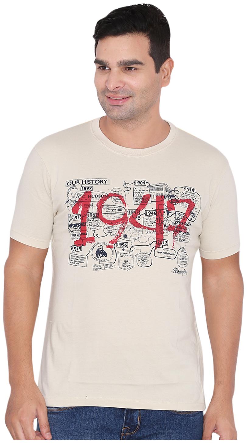 

Wrangler Men White Regular fit Cotton Round neck T-Shirt - Pack Of 1