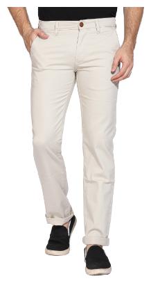 

Wrangler Men White Solid Slim fit Regular trousers