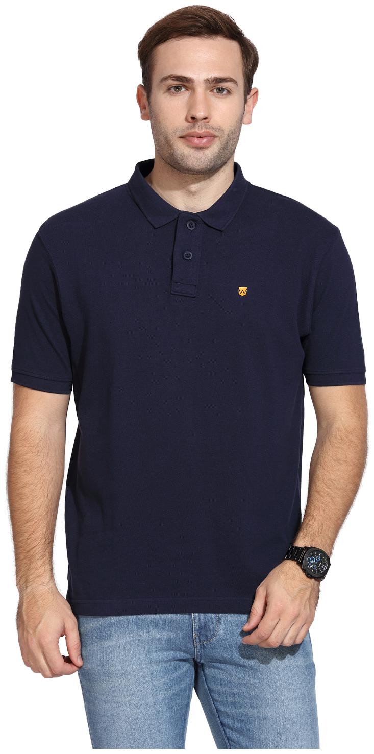 

Wrangler Men Blue Regular fit Cotton Polo collar T-Shirt - Pack Of 1