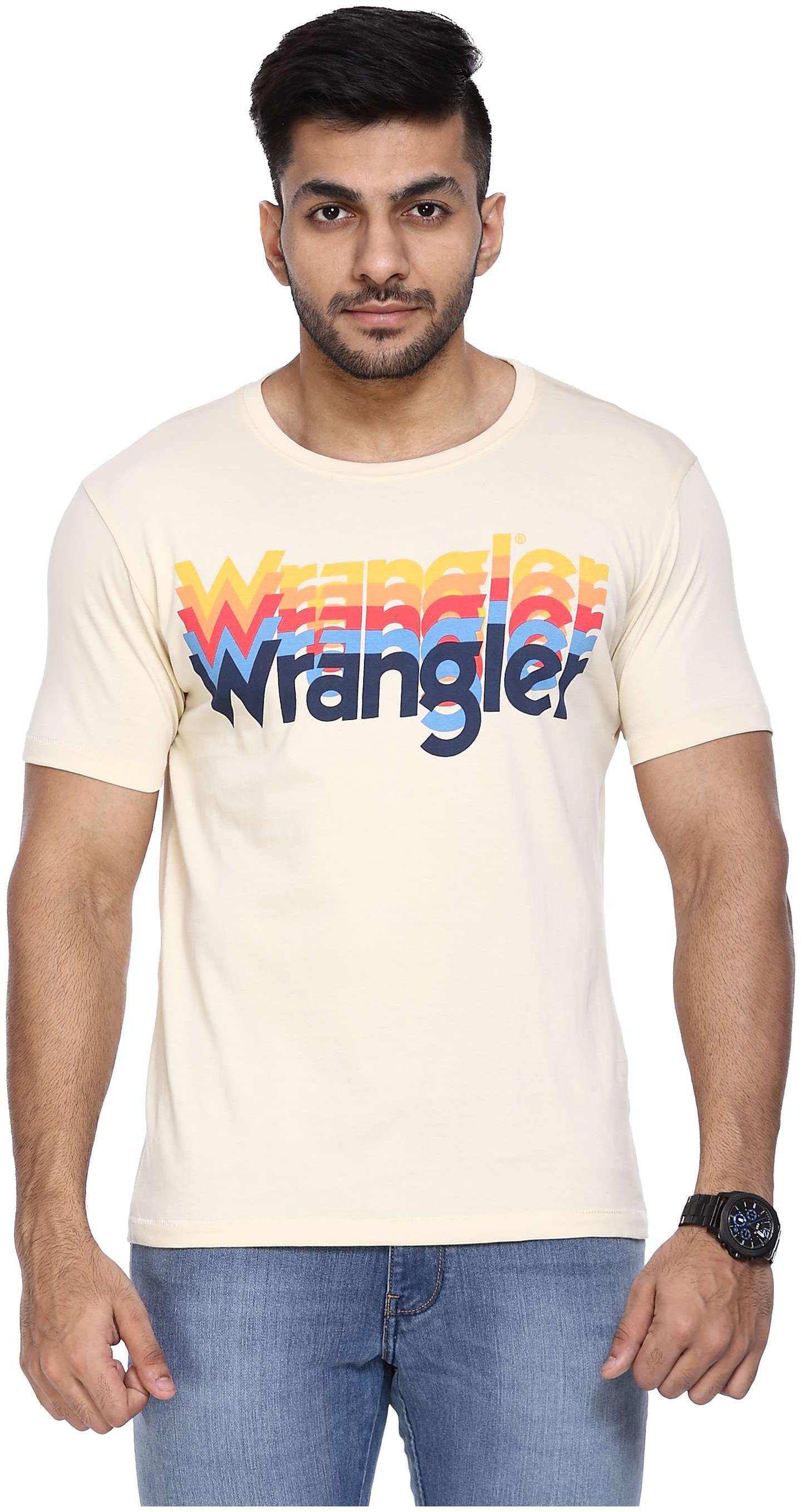 

Wrangler Men Yellow Regular fit Cotton Round neck T-Shirt - Pack Of 1