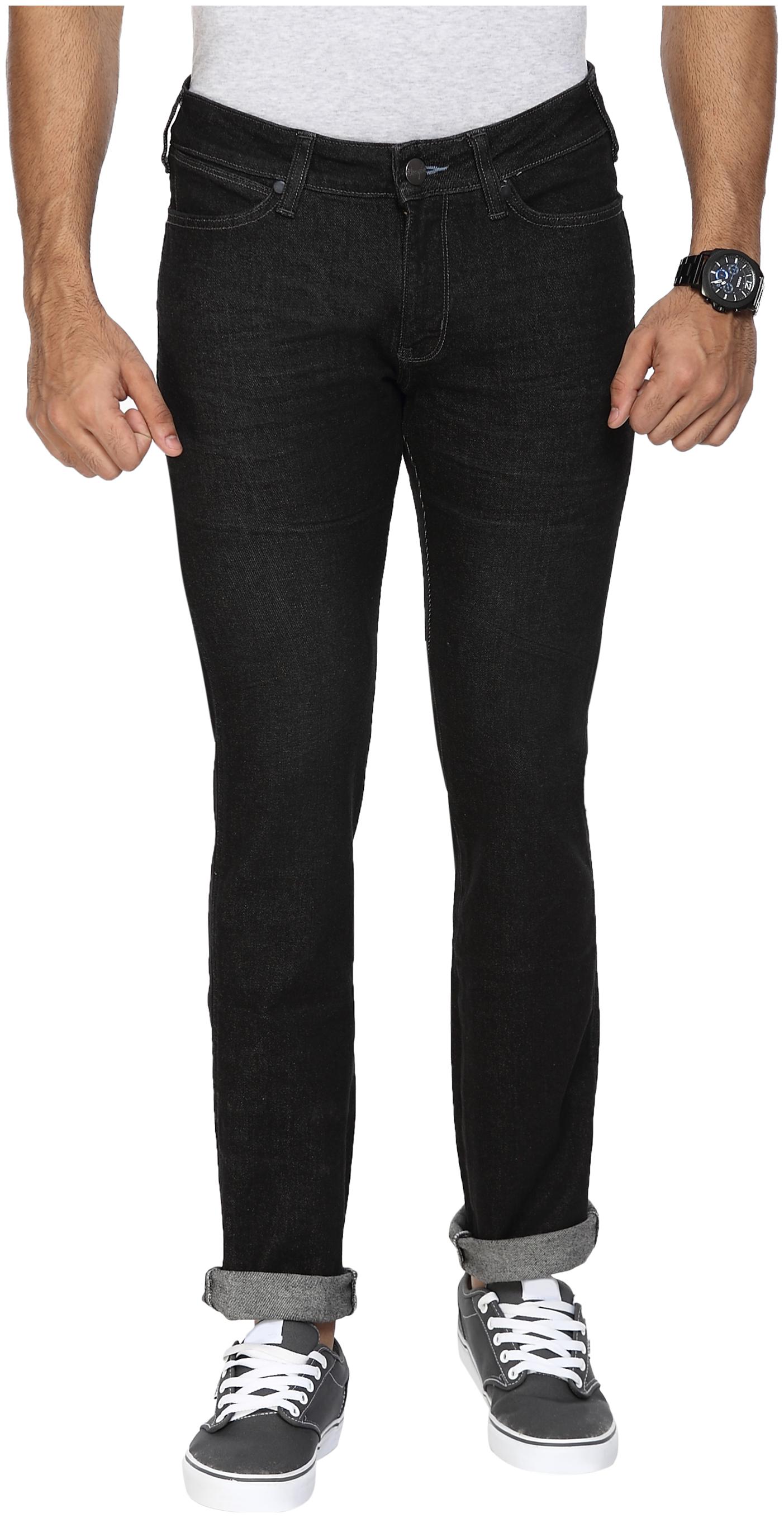 

Wrangler Men Black Slim Fit Jeans