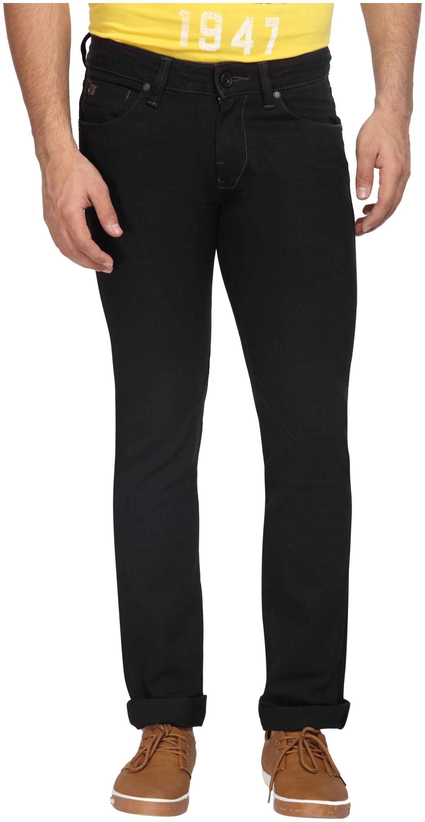 

Wrangler Men Black Slim Fit Jeans