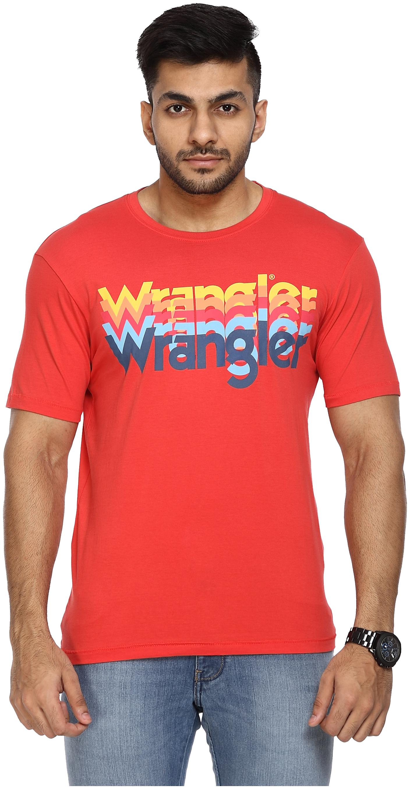 

Wrangler Men Red Regular fit Cotton Round neck T-Shirt - Pack Of 1