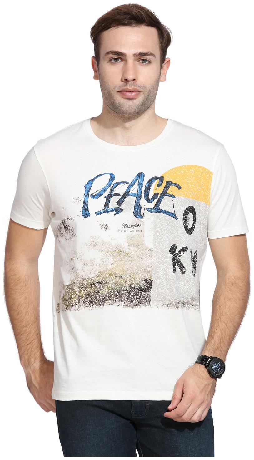

Wrangler Men White Regular fit Cotton Round neck T-Shirt - Pack Of 1