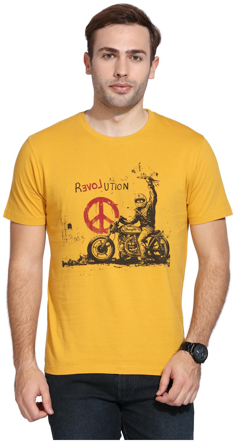 

Wrangler Men Orange Regular fit Cotton Round neck T-Shirt - Pack Of 1