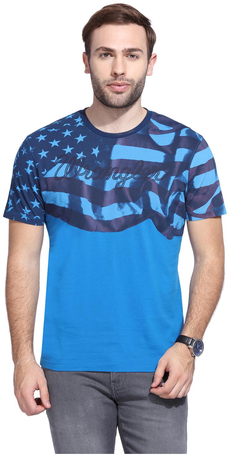 

Wrangler Men Blue Slim fit Cotton Round neck T-Shirt - Pack Of 1