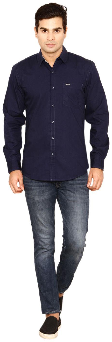 

Wrangler Navy Blue Cotton Shirt