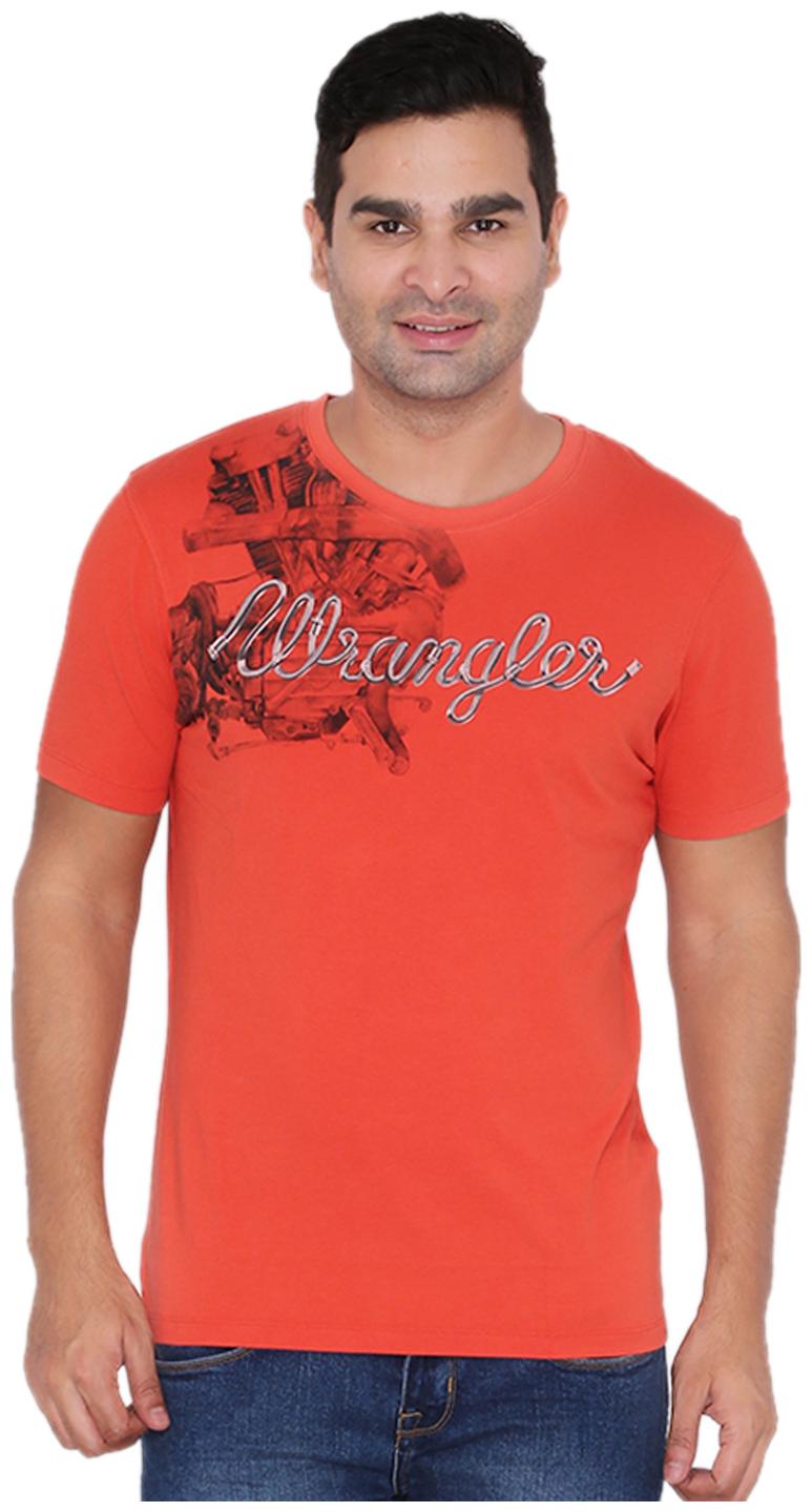 

Wrangler Men Red Regular fit Cotton Round neck T-Shirt - Pack Of 1