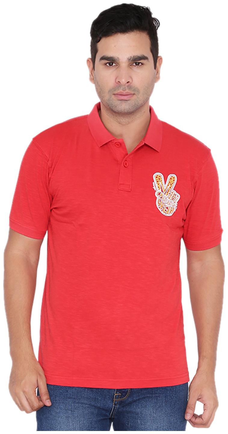 

Wrangler Men Red Regular fit Cotton Polo collar T-Shirt - Pack Of 1