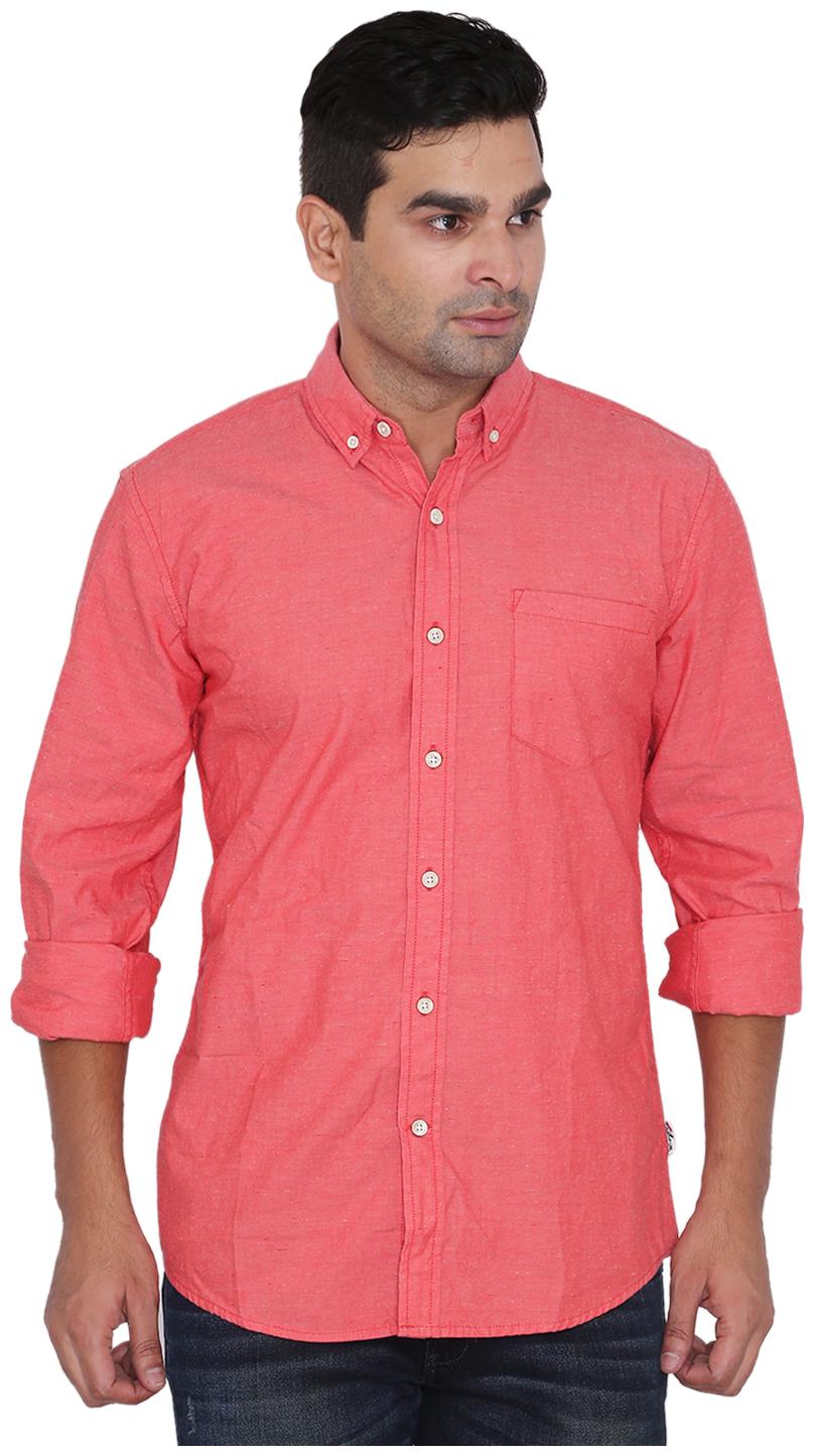 

Wrangler Men Pink Solid Regular Fit Casual Shirt