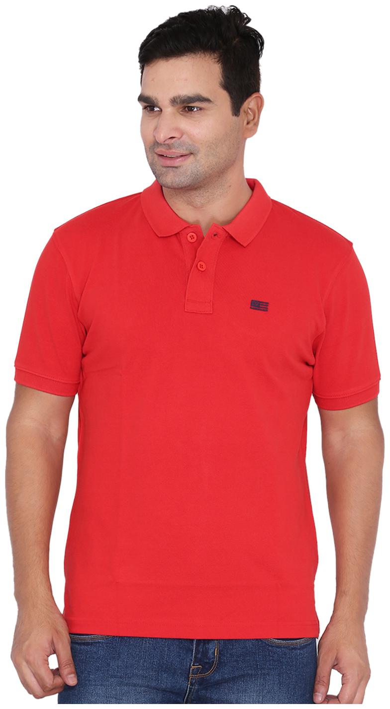 

Wrangler Men Red Regular fit Cotton Polo collar T-Shirt - Pack Of 1