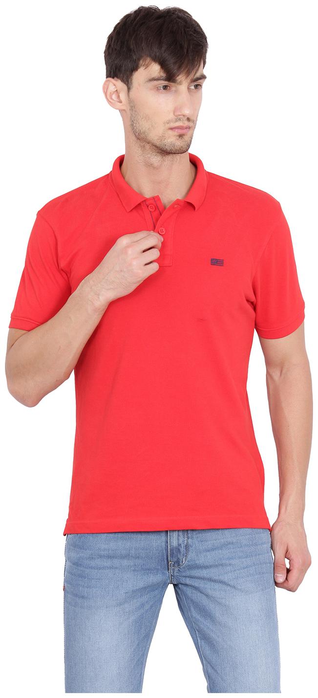 

Wrangler Men Red Regular fit Cotton Polo collar T-Shirt - Pack Of 1