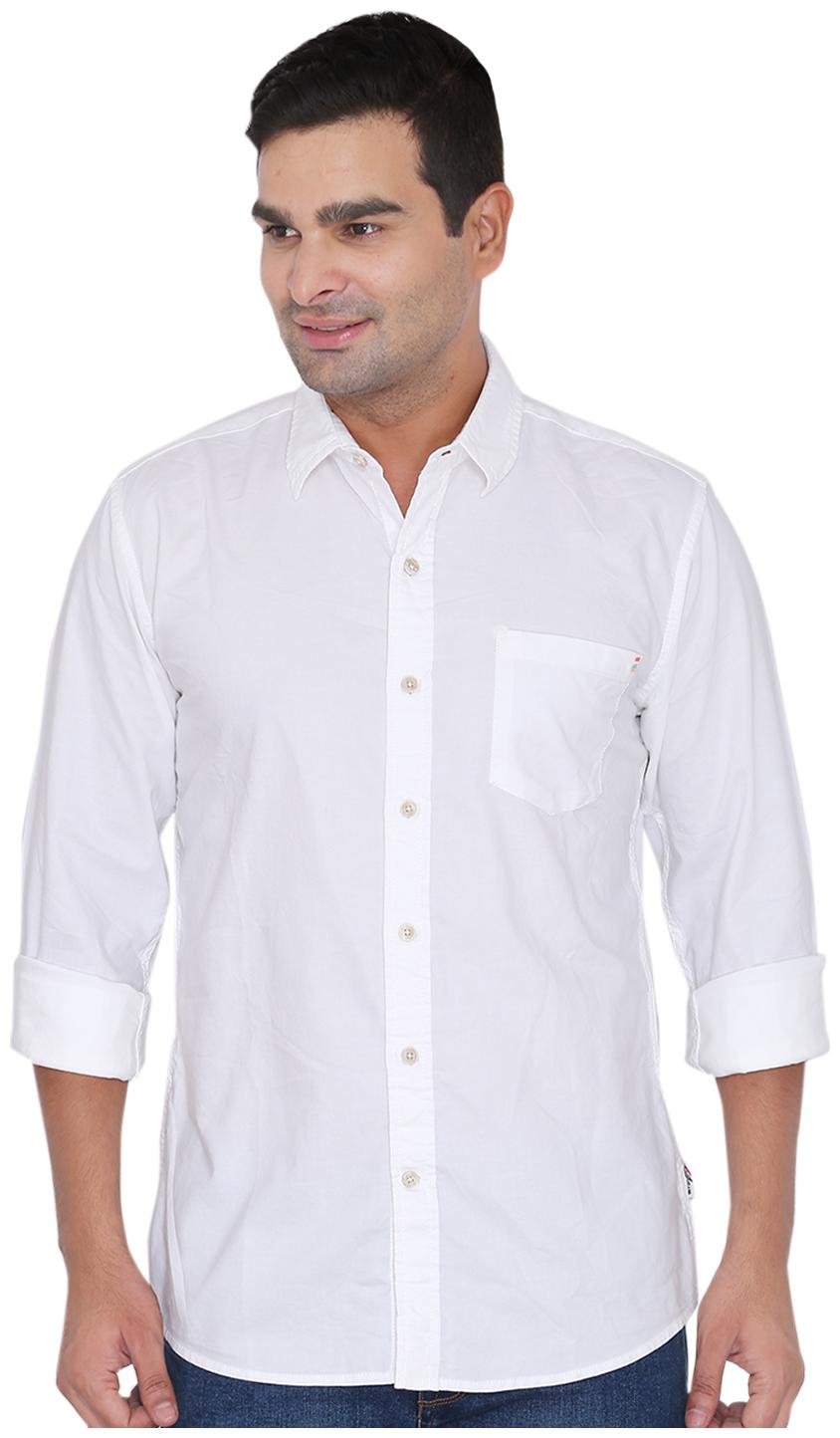 

Wrangler Men White Solid Regular Fit Casual Shirt