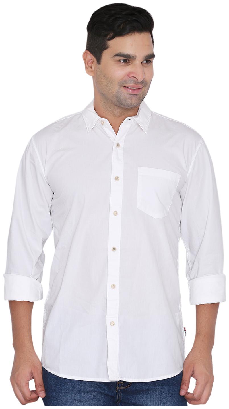 

Wrangler Men White Solid Regular Fit Casual Shirt