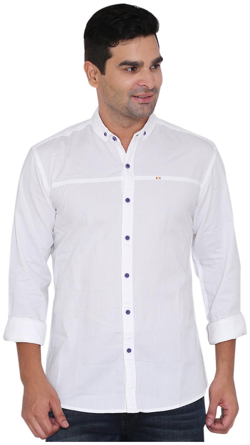 

Wrangler Men White Solid Slim Fit Casual Shirt