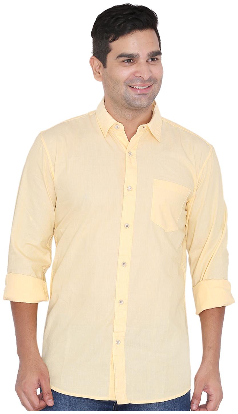 

Wrangler Men Beige Solid Regular Fit Casual Shirt