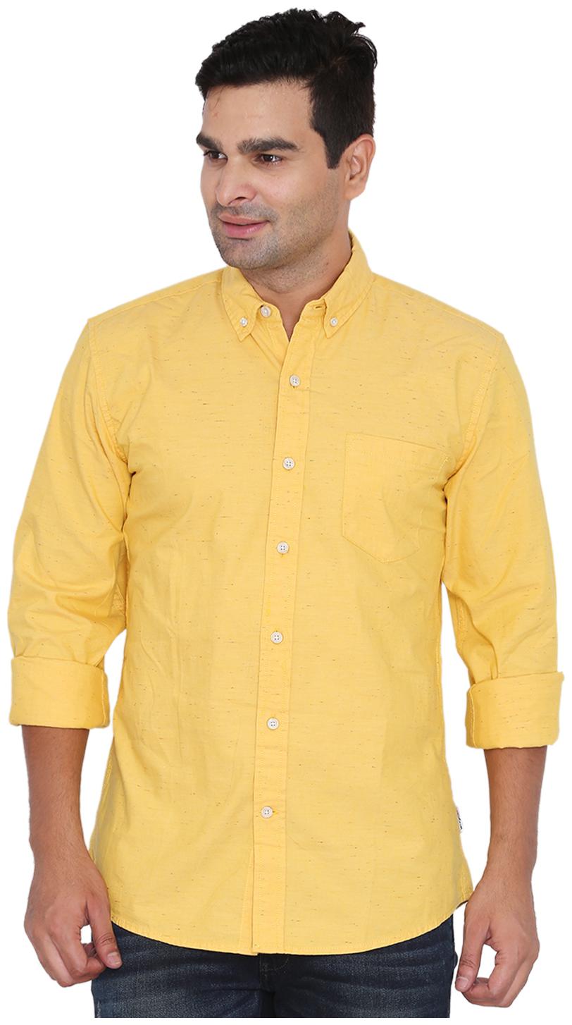 

Wrangler Men Yellow Solid Regular Fit Casual Shirt