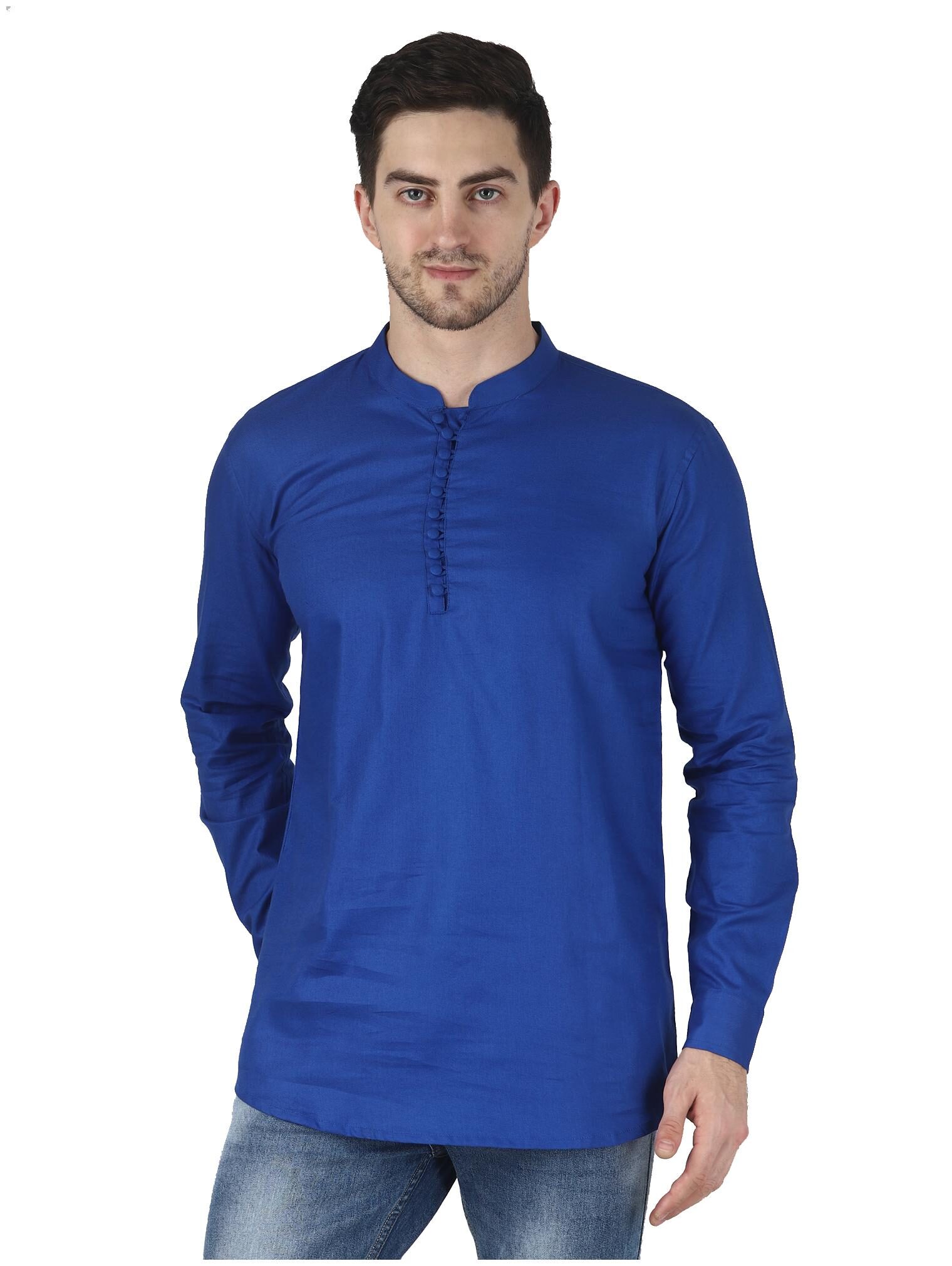 

WRITTER Men Blue Regular Fit Kurta
