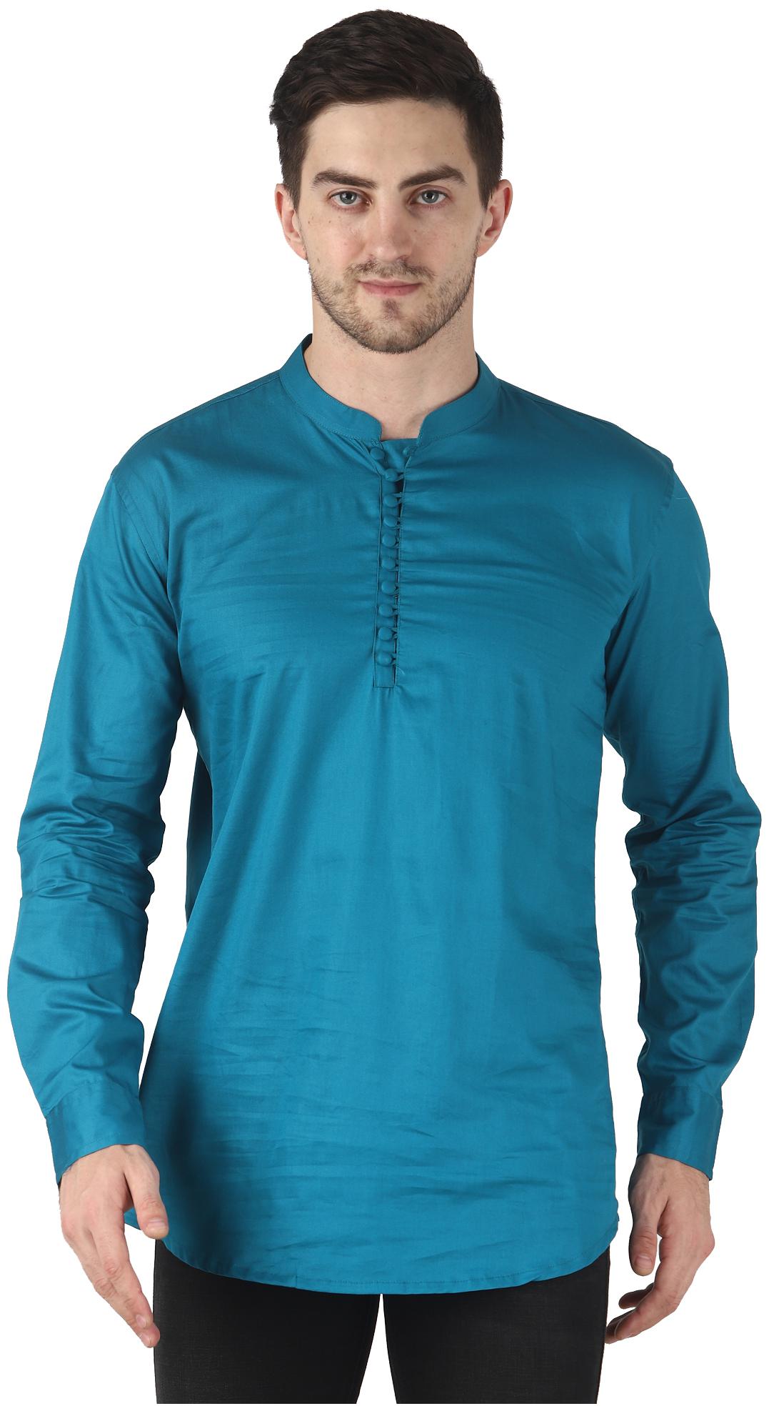 

WRITTER Men Turquoise Regular Fit Kurta
