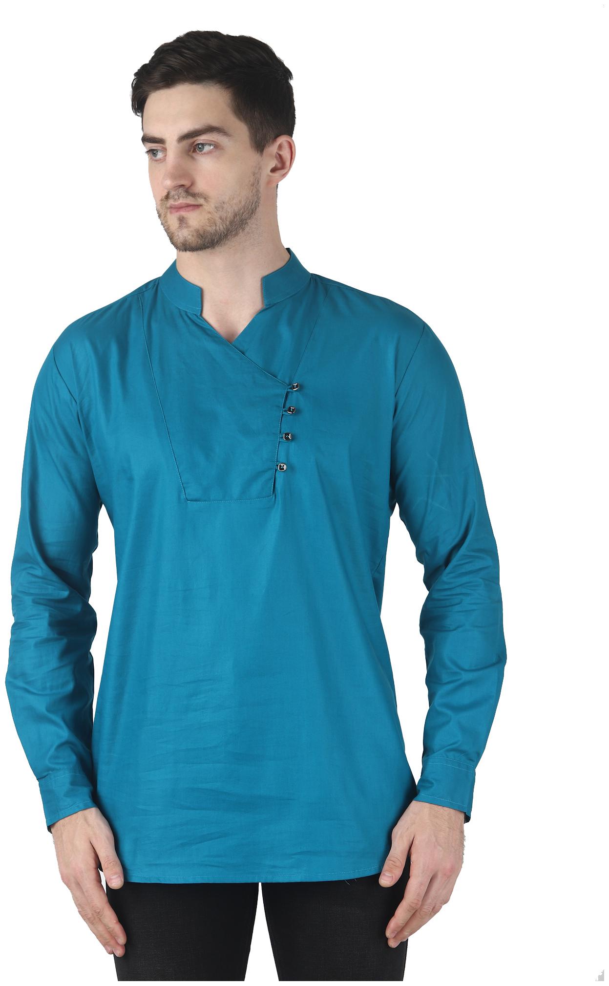 

WRITTER Men Turquoise Regular Fit Kurta