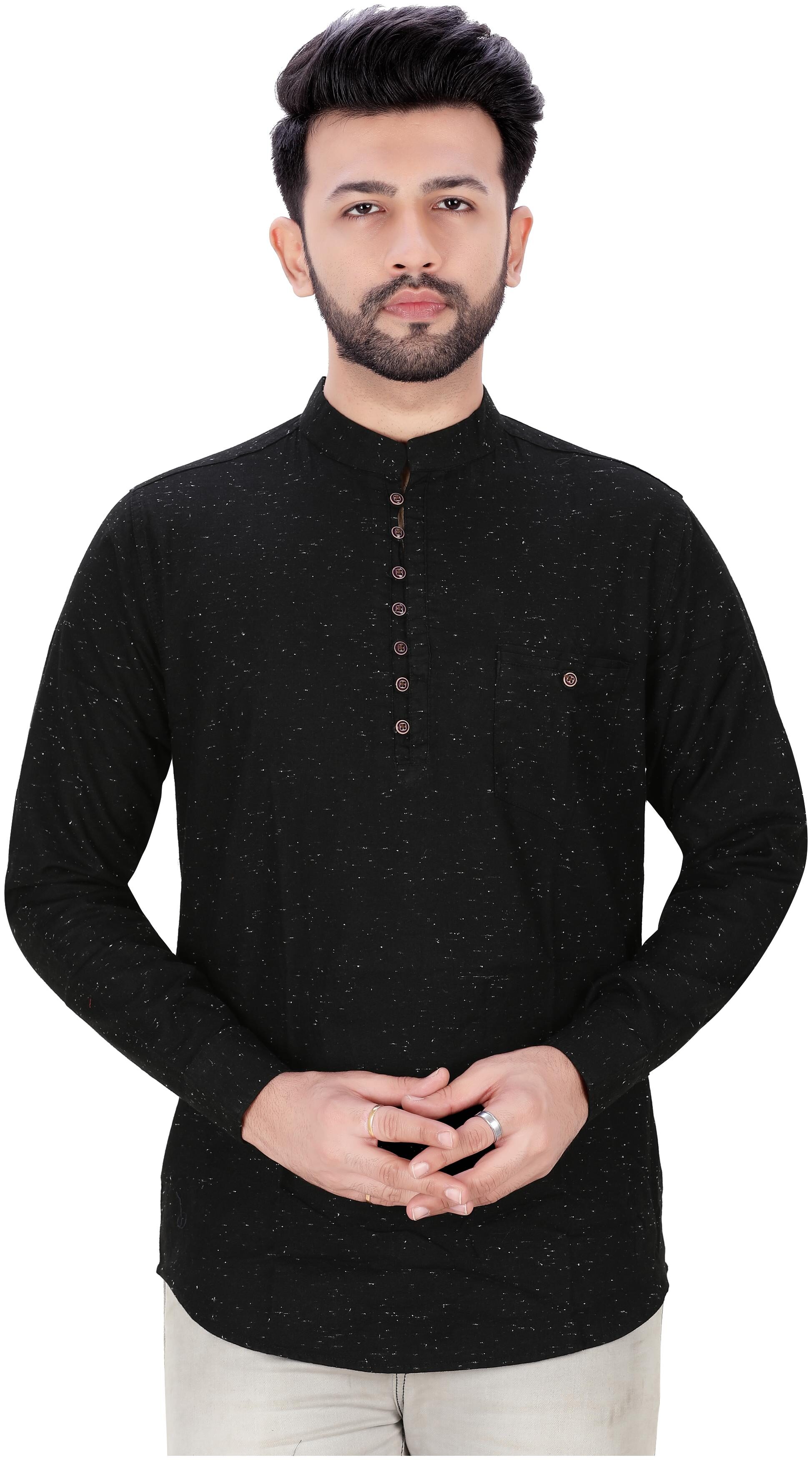 

XBOYZ Men Black Regular Fit Kurta
