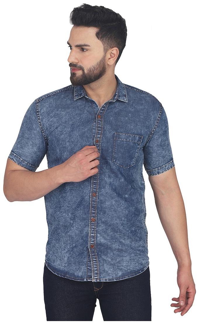 

XBOYZ Men Blue Solid Regular Fit Casual Shirt