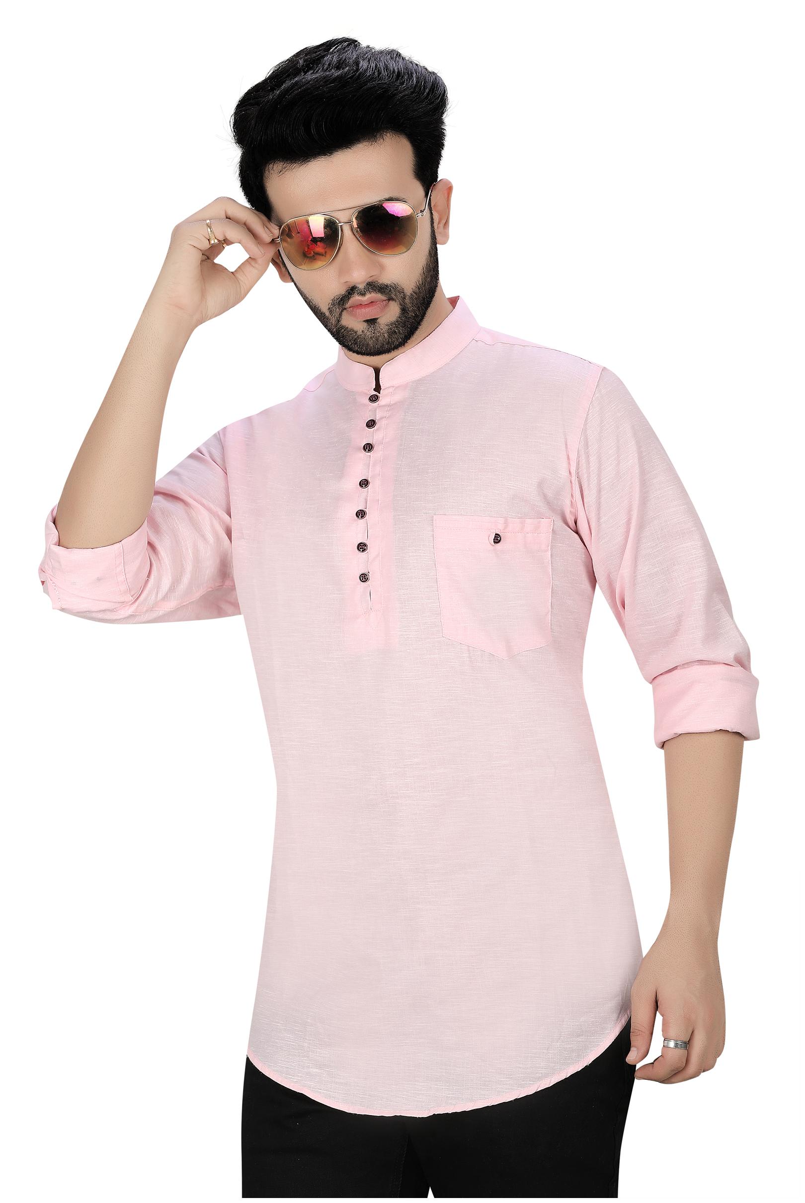 

XBOYZ Men Pink Regular Fit Kurta
