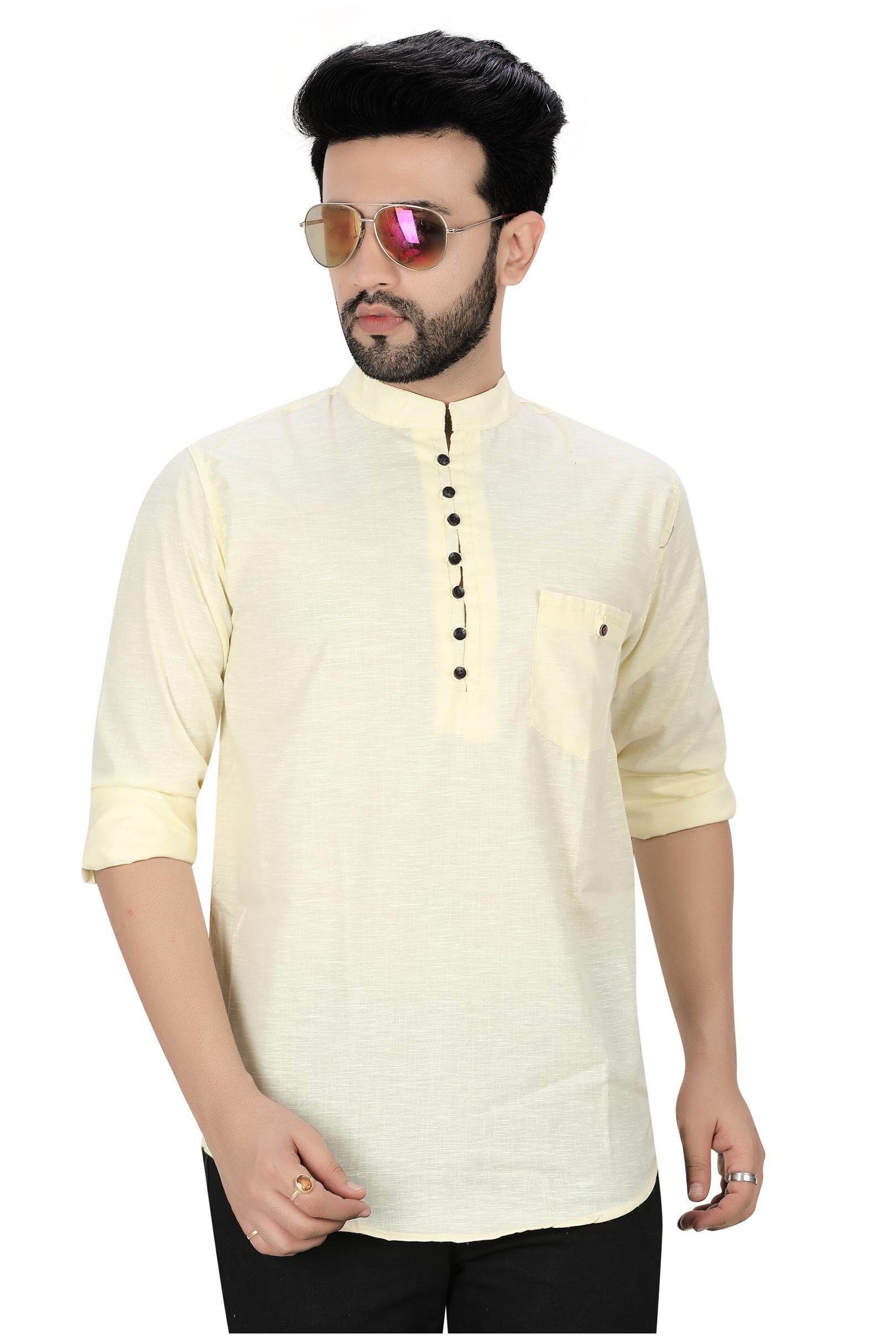 

XBOYZ Men Yellow Regular Fit Kurta
