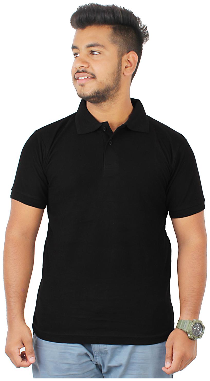 

XENCAT Men Black Regular fit Cotton Blend Polo collar T-Shirt - Pack Of 1