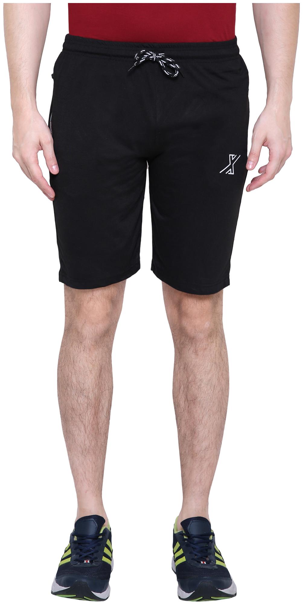 

XOHY Men Poly Cotton Solid Shorts Black