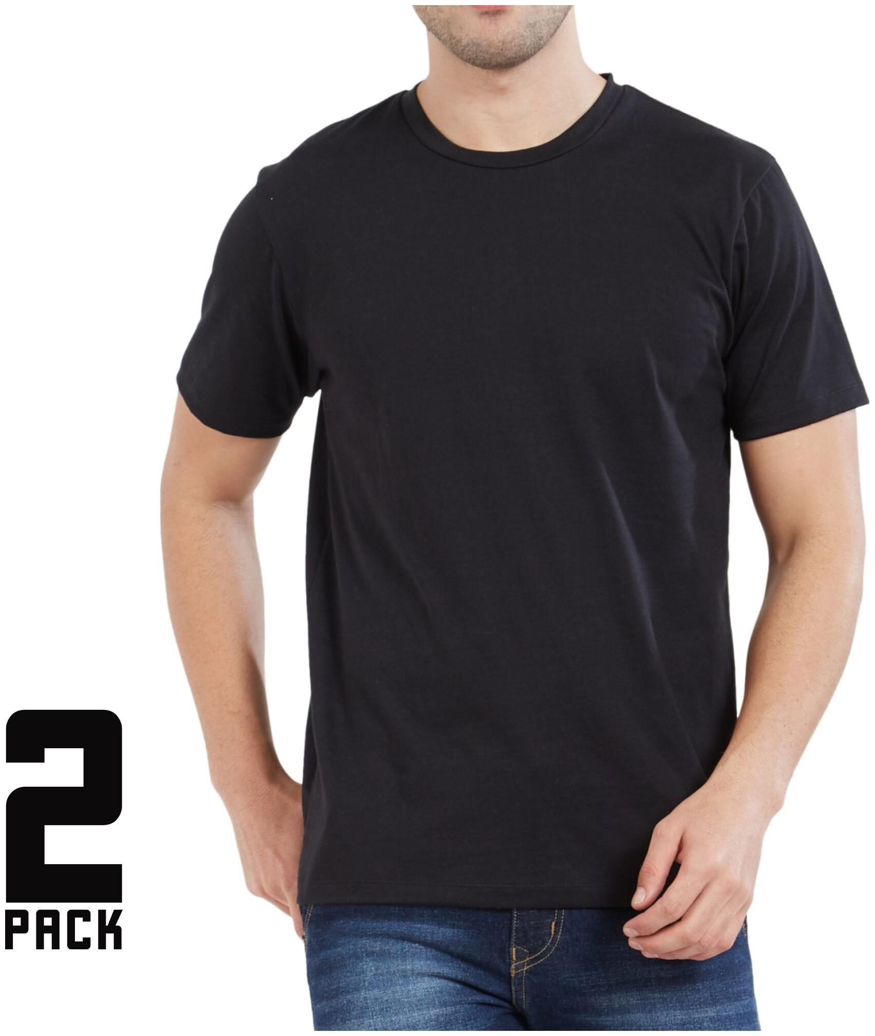 

XYXX Supima Cotton Men s Black T-shirt(Pack of 2)
