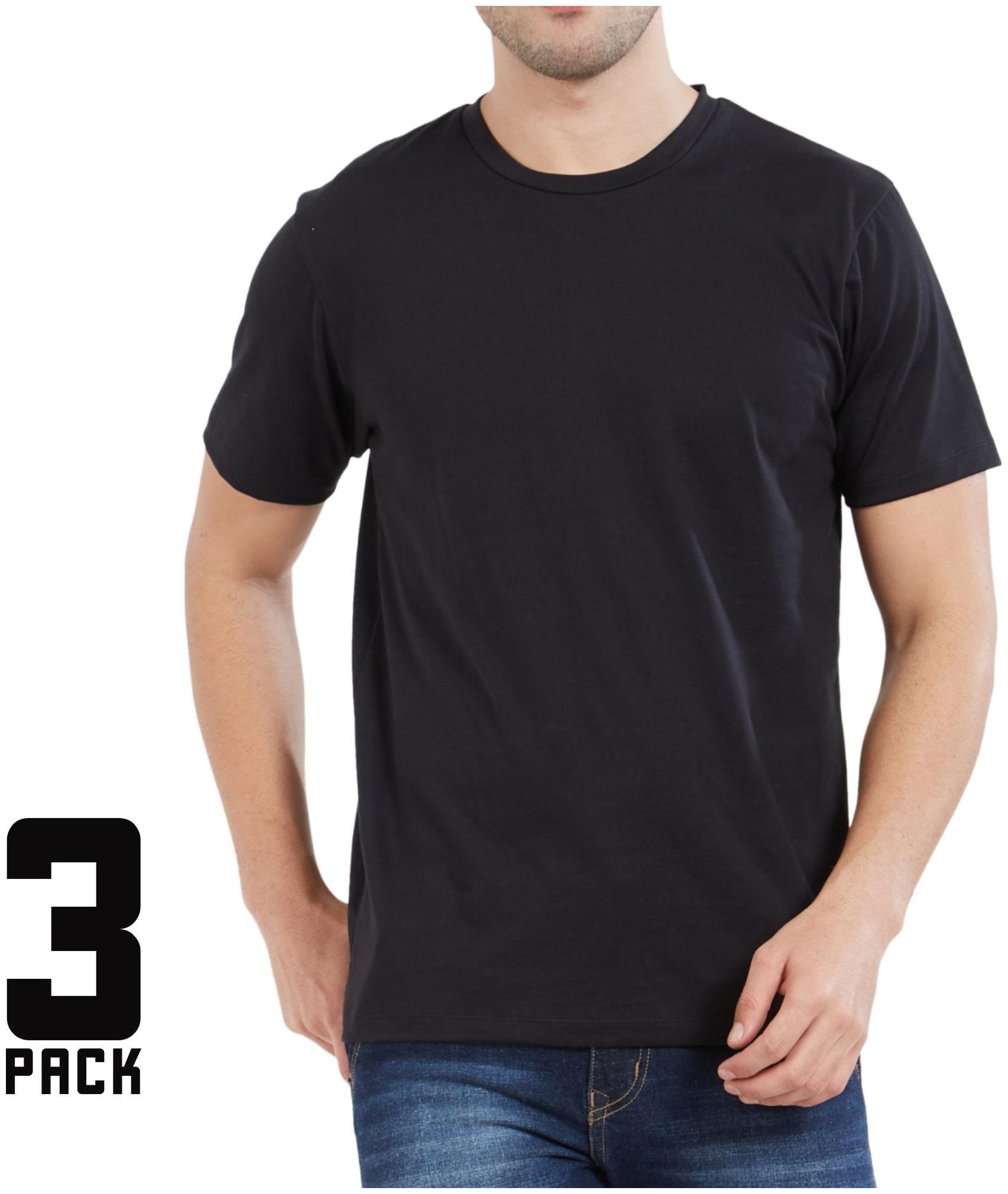 

XYXX Supima Cotton Men s Black T-shirt(Pack of 3)