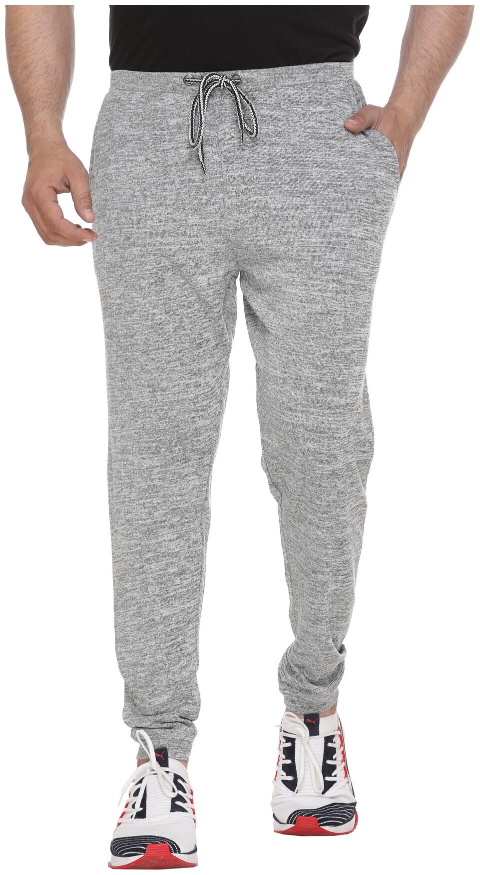

Y I Men Grey Solid Slim fit Track pants