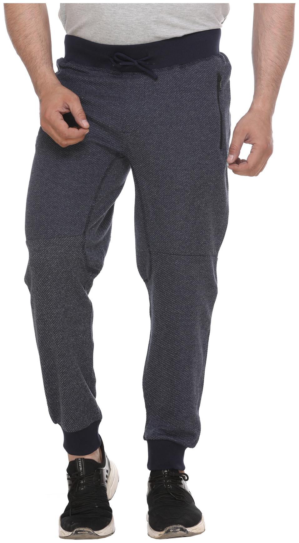 

Y I Men Blue Solid Slim fit Joggers