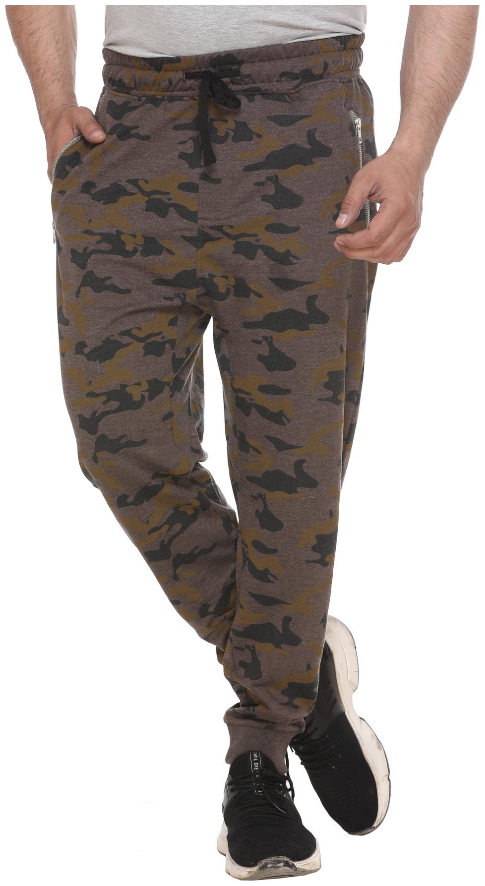 

Y I Men Brown Camouflage Slim fit Joggers