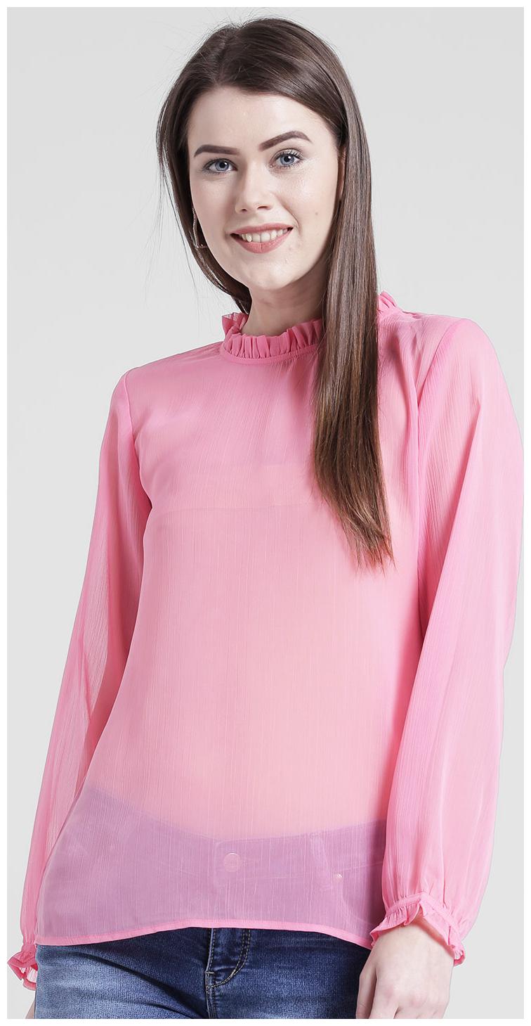 

YAADLEEN Women Solid A-line top - Pink