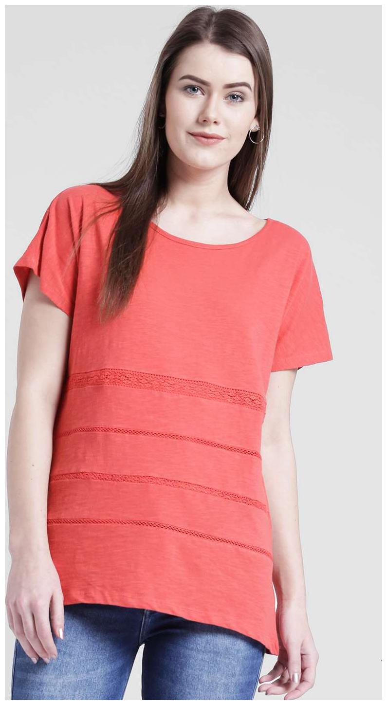 

YAADLEEN Women Solid A-line top - Red