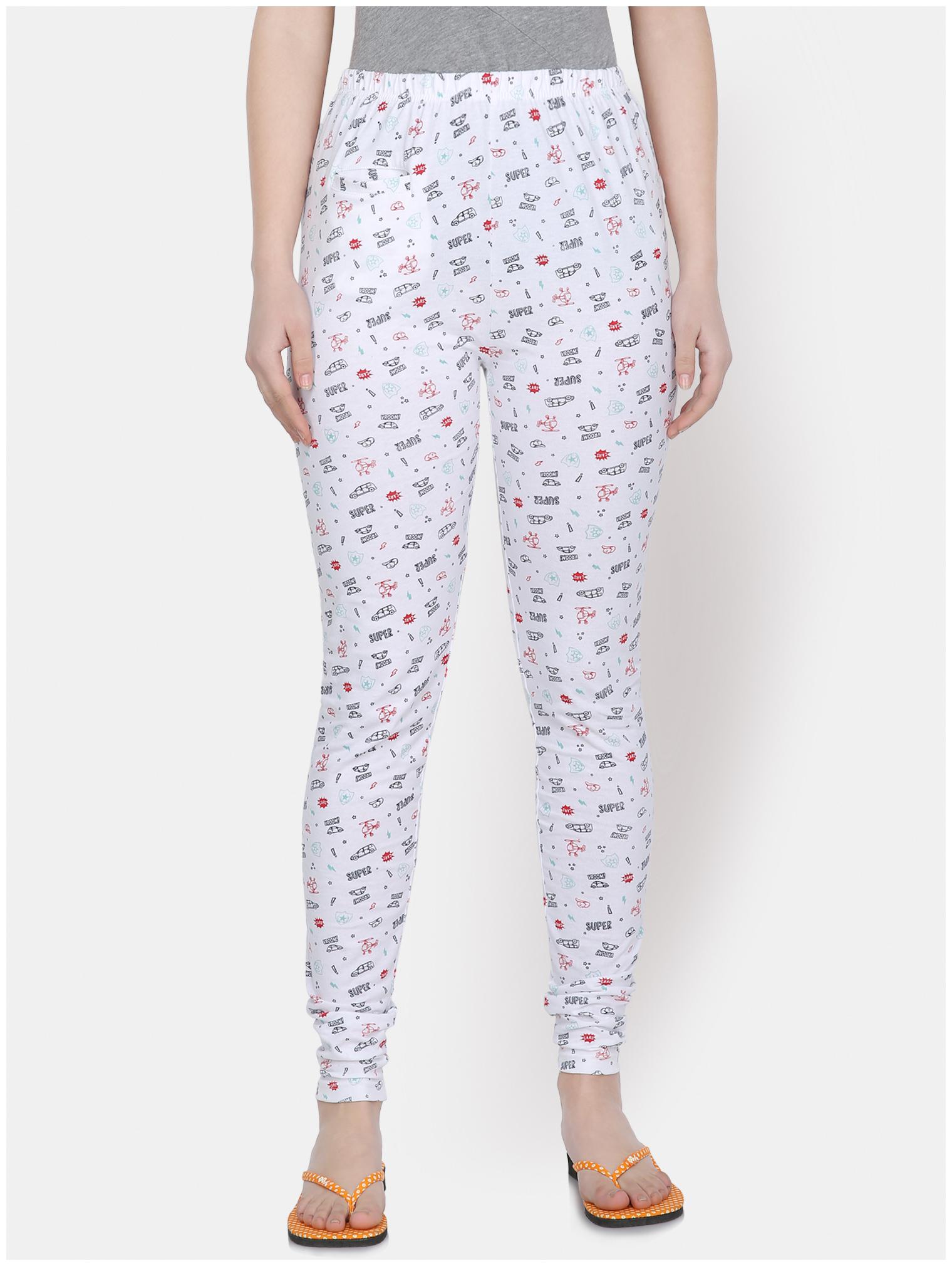 

YAADLEEN Cotton Women Leggings White
