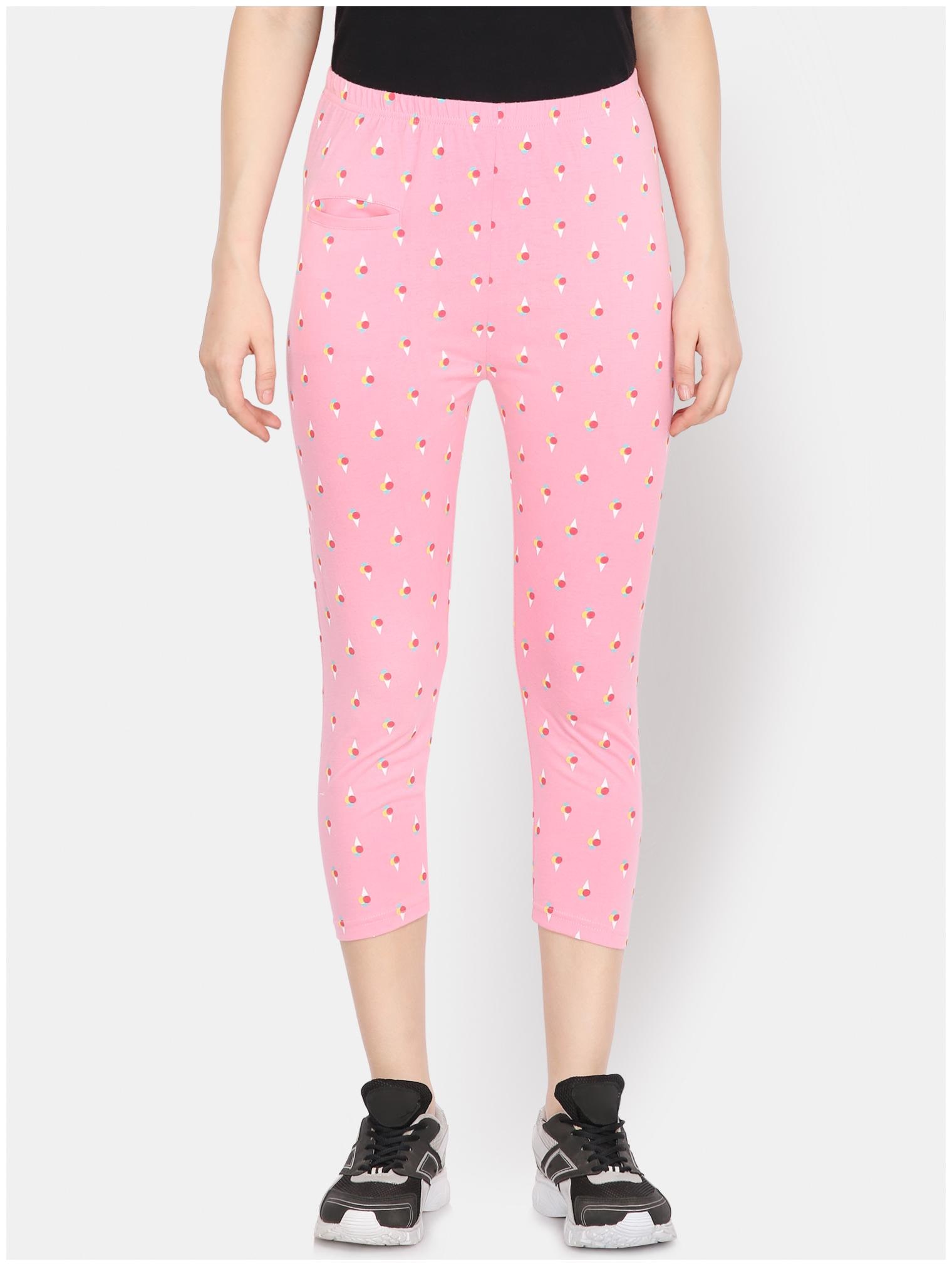 

YAADLEEN Cotton Women Leggings Pink