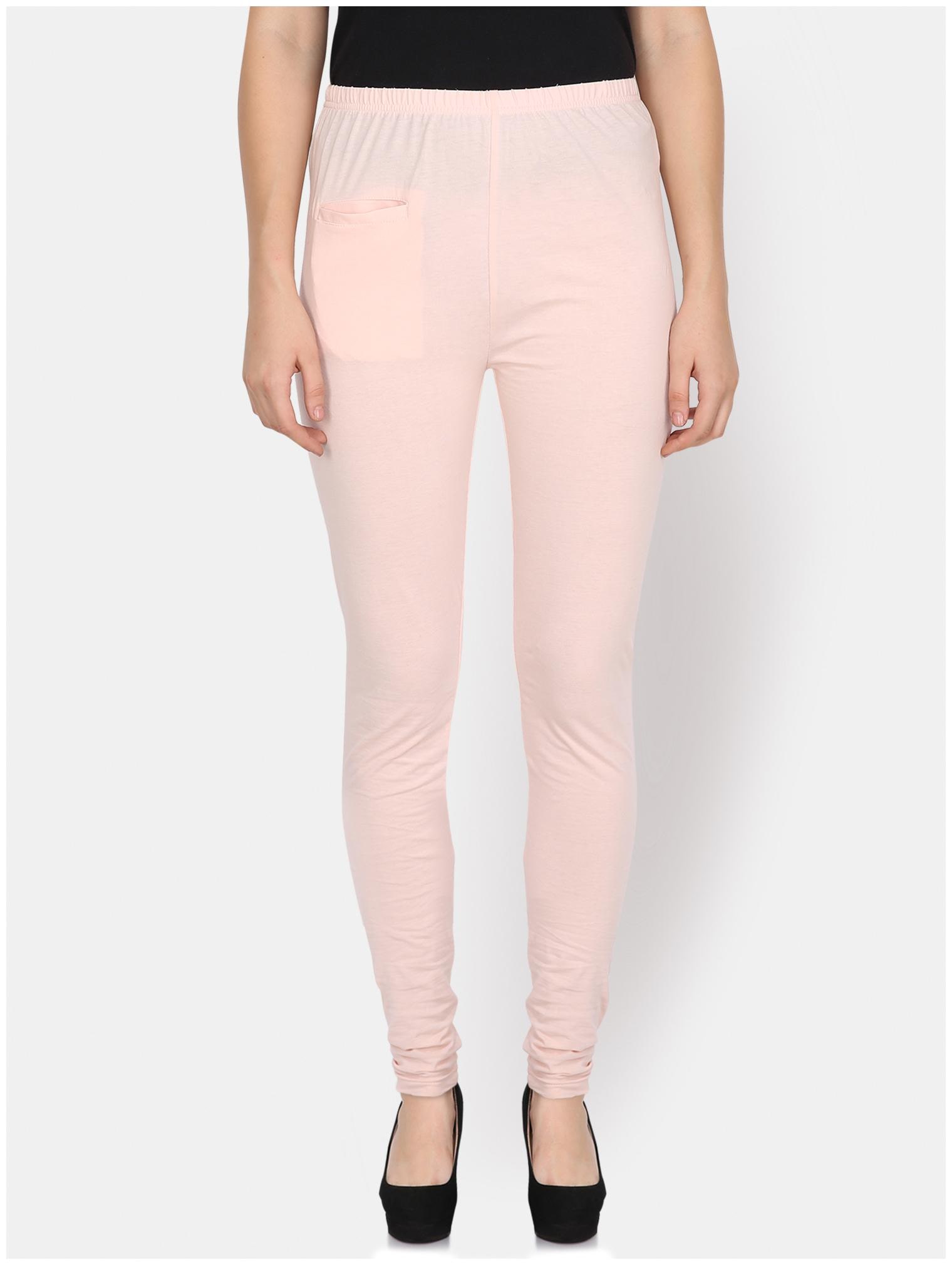 

YAADLEEN Cotton Women Leggings Pink