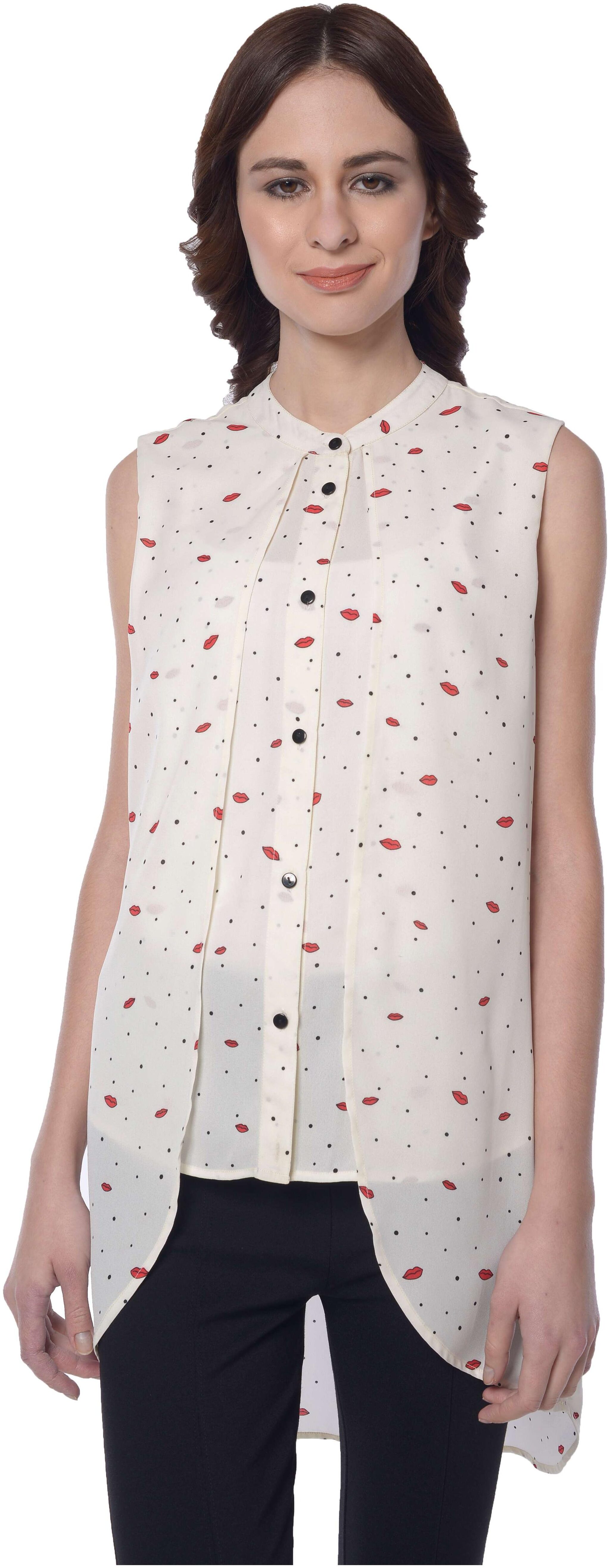 

Yaadleen Crepe Regular Off White Top For Women s Girl s