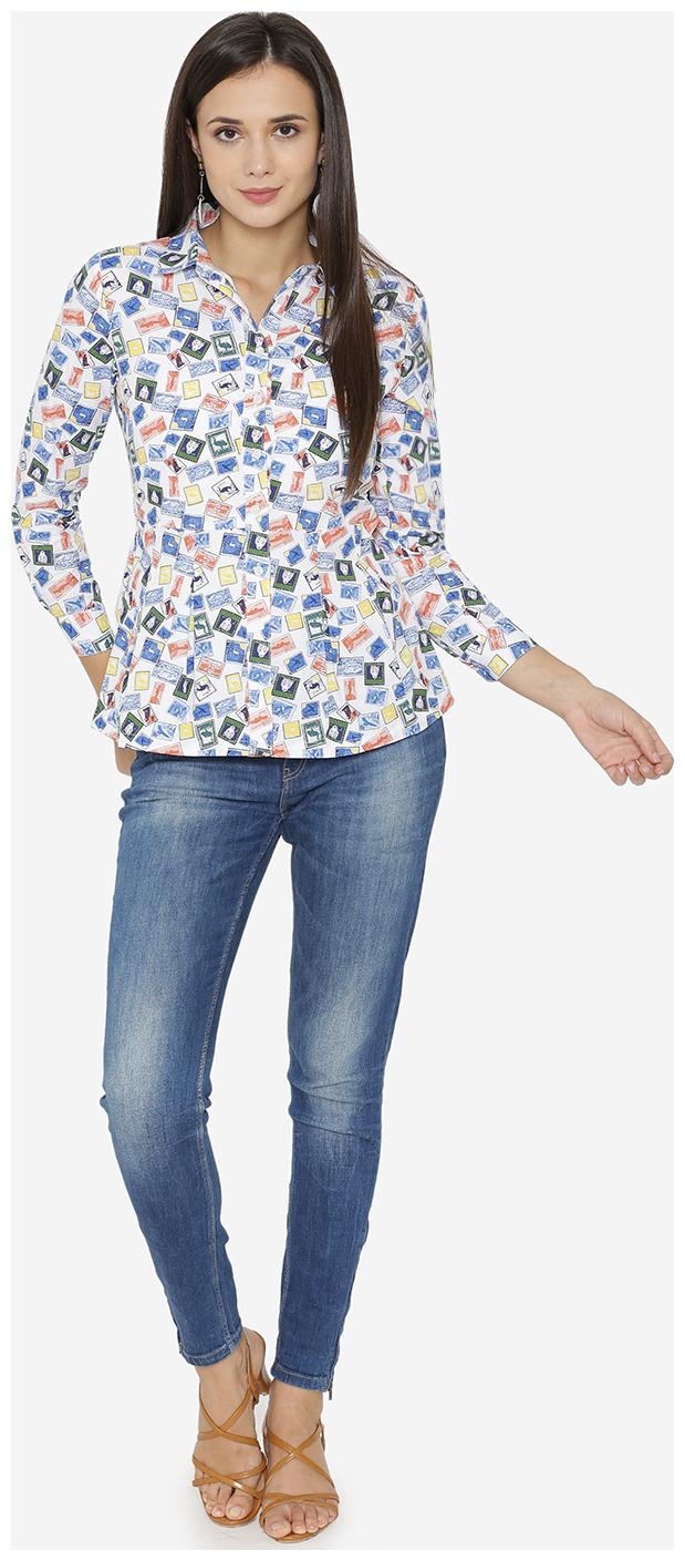 

YAADLEEN Women Printed A-line top - Multi