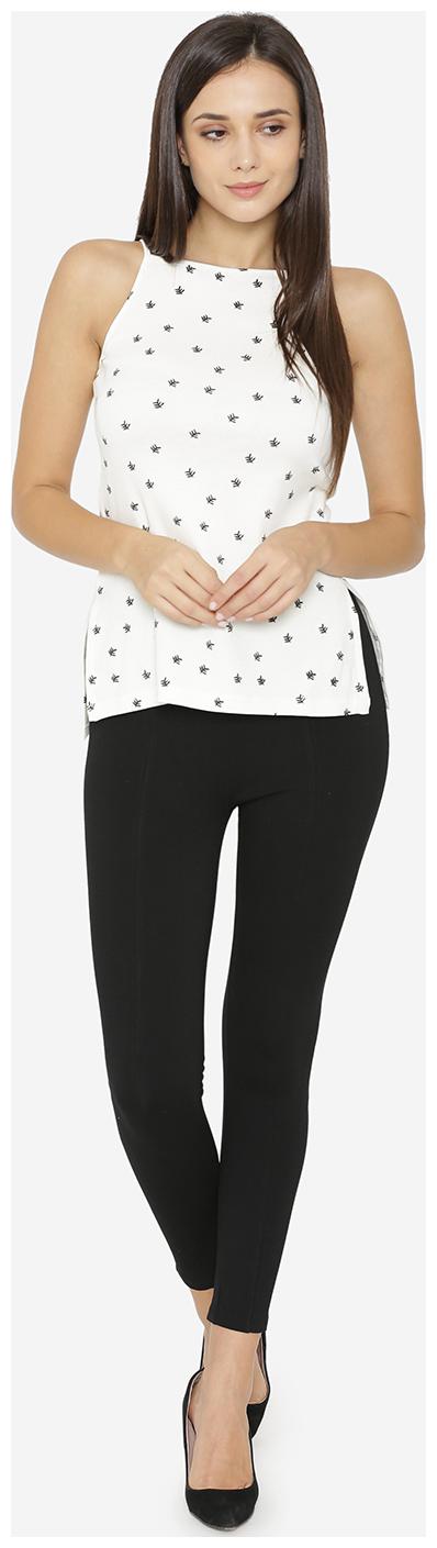 

YAADLEEN Women Polka dots A-line top - White